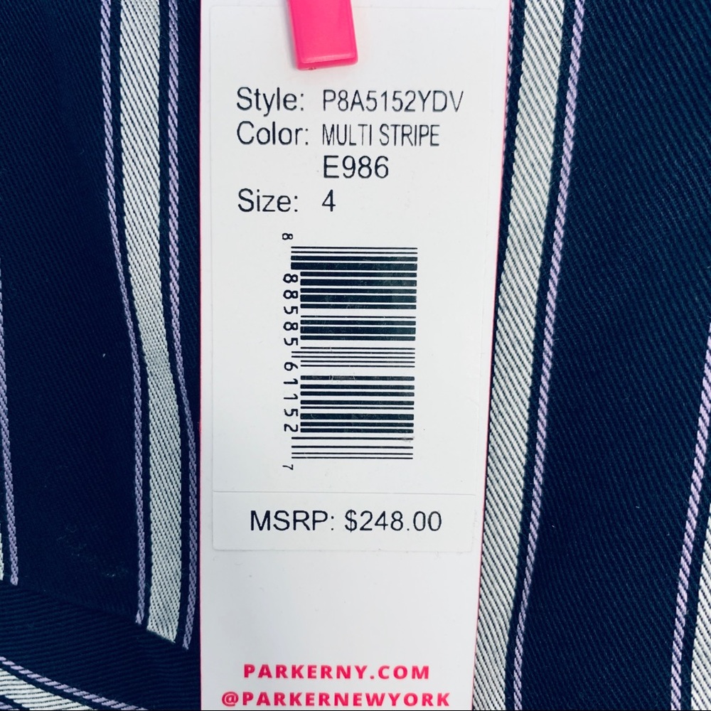 Parker Multi Stripe Navy Blue white Romper - Picture 8 of 12